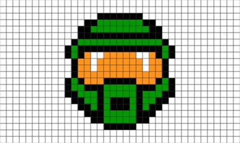 Halo - Master Chief Pixel Art | Easy pixel art, Pixel art, Lego art