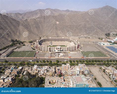 Aerial Image of Monumental Stadium in Lima Peru. Universitario Soccer Team from Peru Editorial ...