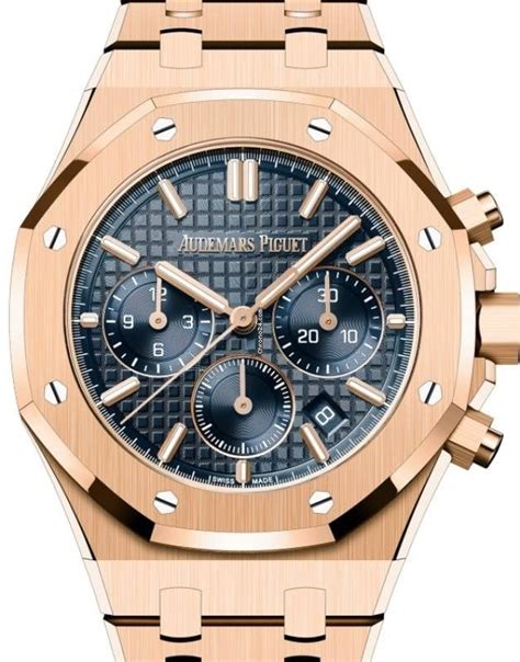 Audemars Piguet Royal Oak Chronograph Rose Gold 38mm Blue Dial... for ...