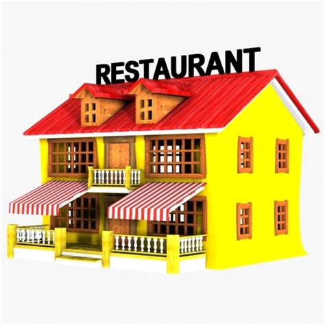 Cartoon Restaurant 1 3D Model $12 - .unknown .obj .fbx .3ds .max - Free3D