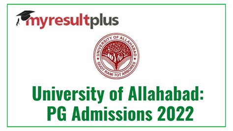 Allahabad University Pg Admission 2022: Registration Begins, Direct ...