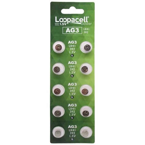 Buy LOOPACELL AG3 LR41 Batteries - AG3 392 384 192 Battery - 1.5V ...