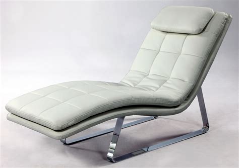 Top 15 of White Leather Chaise Lounges