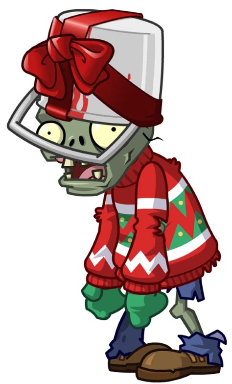 Описание Christmas zombie with a bucket игры «Plants vs Zombies 2»