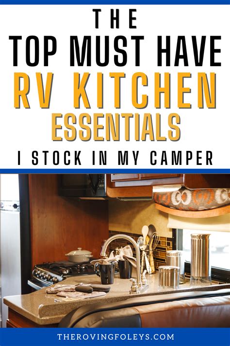 33 Essentials RV Kitchen Accessories | Rv kitchen, Kitchen essentials, Cooking supplies