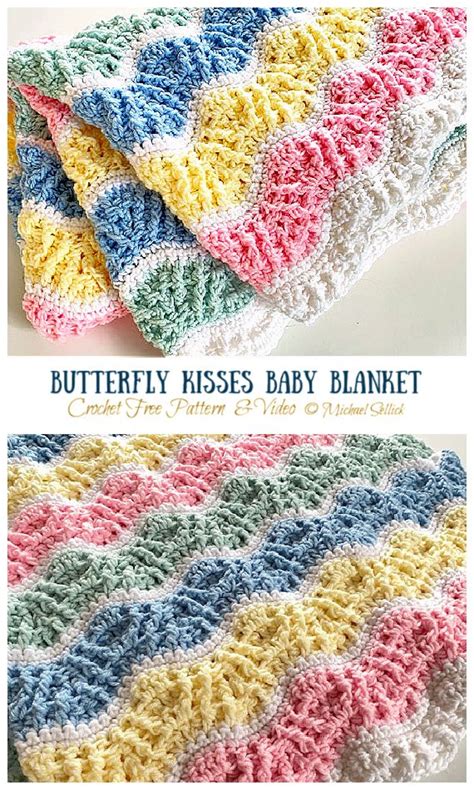 Butterfly Kisses Baby Blanket Crochet - Crochet Loves