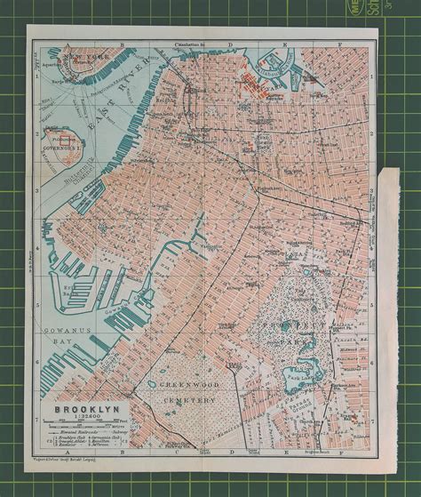 1905 Vintage Map of Brooklyn