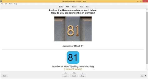 Counting in German With German Numbers Flashcards for Anki – SPEAKADA