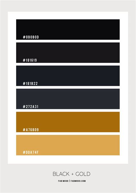 Black and gold color scheme for bathroom | Black color palette, Gold color scheme, Charcoal ...