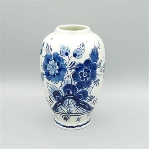 Delft Blue Vase H14cm Handpainted Dutch Royal Delftware | Flower vase making, Blue vase ...