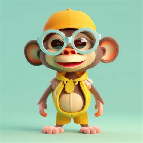 Premium Photo | Funny monkey wearing sunglasses on a colorful background generative ai