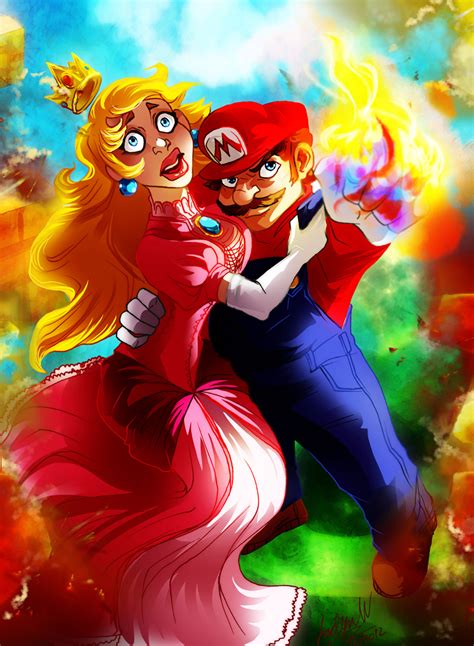 CC: Mario and Peach by MistyTang on DeviantArt