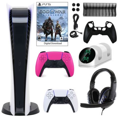 PS5 Digital GOW Console with Extra Pink Dualsense Controller ...