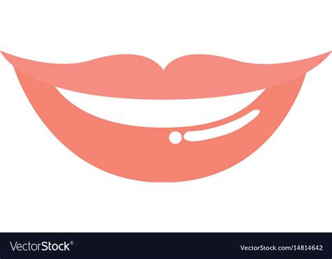 Light colors silhouette red lips smiling Vector Image