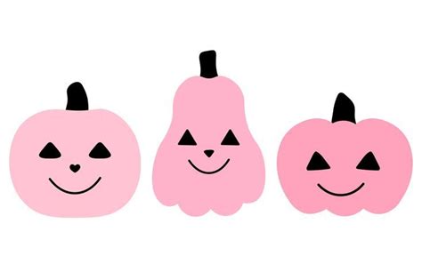 Cute Pink Pumpkin Halloween clipart SVG. Pink Halloween sublimation. Cute pink Pumpkin Halloween ...