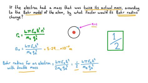 Question Video: Understanding the Effects of Electron Mass on Orbital ...