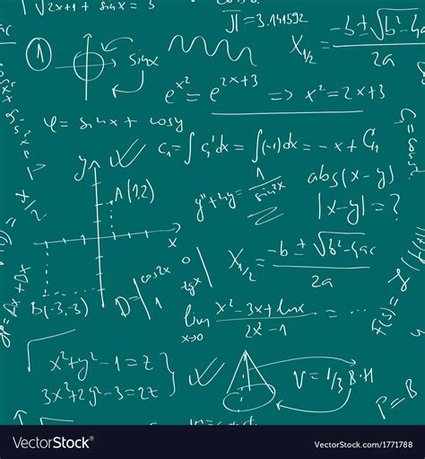 Handwritten pattern with mathematics theme Vector Image