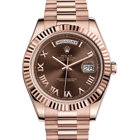 Rolex Day Date II 41mm President 18kt Rose Gold Fluted Bezel... for ...