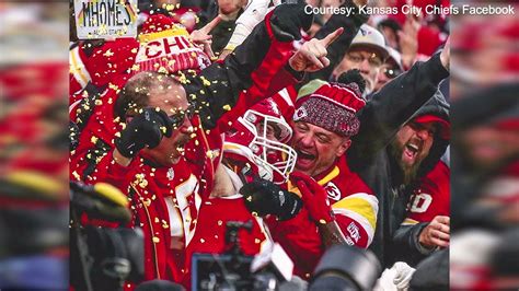 Chiefs fan shocked to be caught in middle of viral TD celebration during Sunday's game | FOX 4 ...