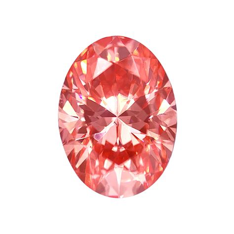 1.24ct Oval Shaped Lab Grown Fancy Intense Pink Diamond - Pink Diamond Jewelry