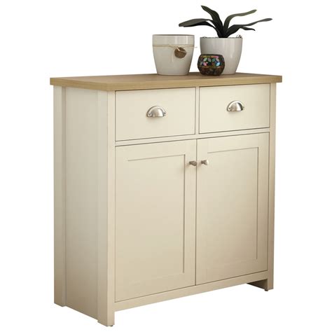 Buy Lancaster Sideboard Cream & Oak 2 Door 2 Drawer - Online at Cherry Lane