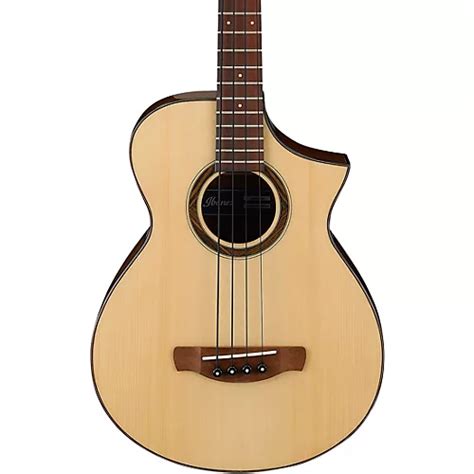 Ibanez AEWB32 Short-Scale Acoustic-Electric Bass Gloss Natural | Musician's Friend