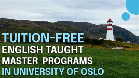 Tuition-Free English Taught Master Programs at the University Of Oslo ...