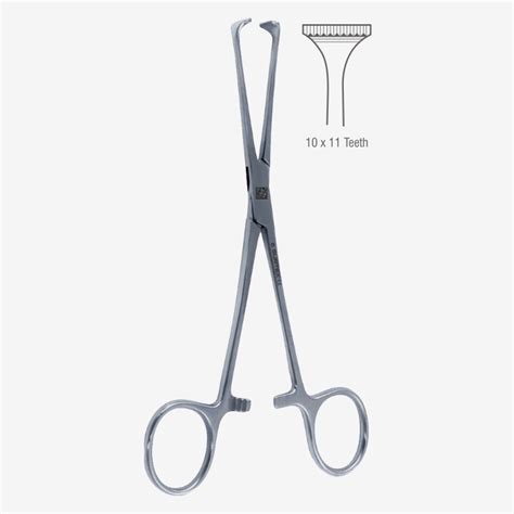 Allis-Adair Intestinal and Tissue Grasping Forceps - Broad Base