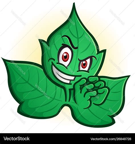 Evil poison ivy villain cartoon character Vector Image