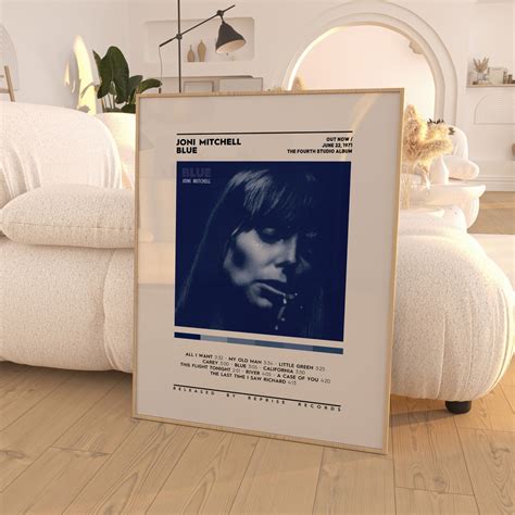 Joni Mitchell Blue Album Poster / Album Cover Poster / Room Decor ...