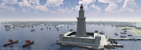 Alexandria Egypt - Pharos (Lighthouse) of Alexandria AncientVine.Com ...