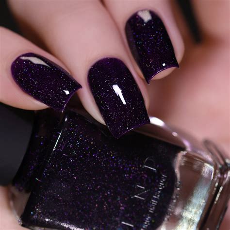 Annabelle Stiking Blackened Eggplant Purple Holographic Nail - Etsy in ...