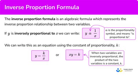 Inverse Proportion Formula - GCSE Maths - Steps & Examples