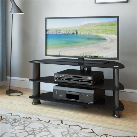 Laguna Satin Black Corner TV Stand for TVs up to 50" - Walmart.com ...