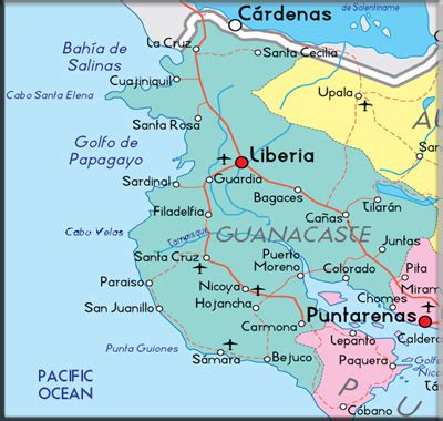 Liberia Costa Rica Map