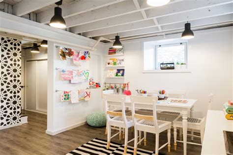 Kids' Art Studio in Low-Ceiling Basement of 1920s Colonial | 2015 Fresh ...