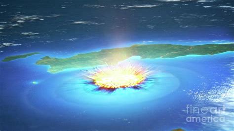 Chicxulub Asteroid Impact Photograph by Mark Garlick/science Photo Library - Pixels