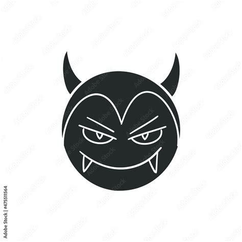 Devil Icon Silhouette Illustration. Demon Horror Vector Graphic ...