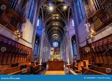 Interior View of the Grace Cathedral at San Francisco Editorial Stock ...