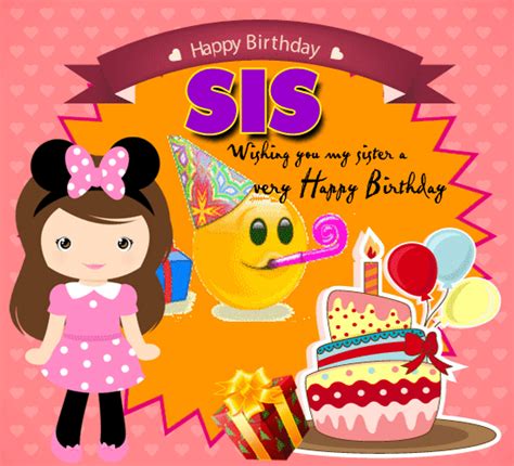 A Birthday Ecard For Sis. Free For Brother & Sister eCards | 123 Greetings