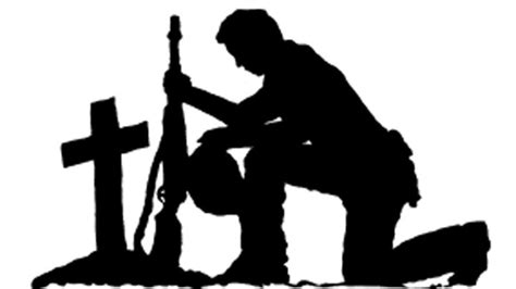 Soldier Kneeling At Cross Silhouette at GetDrawings | Free download