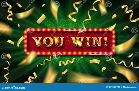 You Win Congratulations Frame Stock Illustration - Illustration of game ...