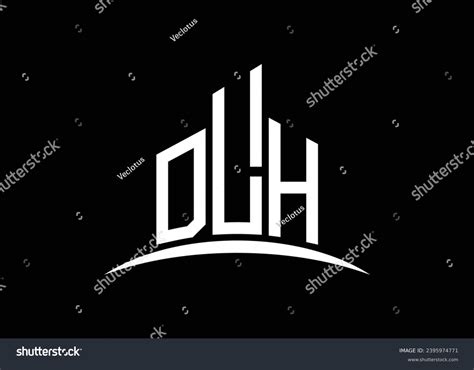 Letter DLH building vector monogram logo design - Royalty Free Stock Vector 2395974771 - Avopix.com