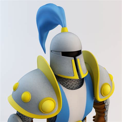 knight character games 3d model