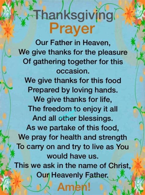 Prayer For Thanksgiving | Thanksgiving prayer, Thanksgiving quotes, Prayers