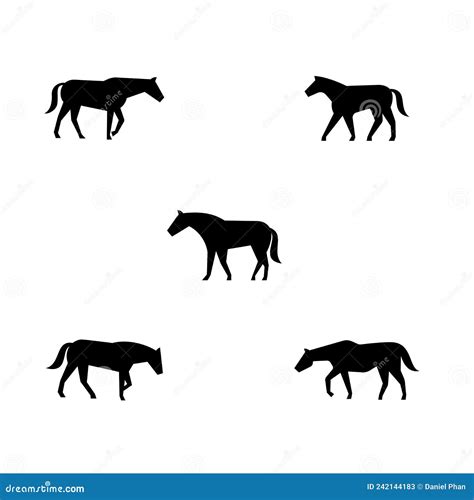 Walking Horse Silhouette Vector Stock Illustration - Illustration of cartoon, brand: 242144183