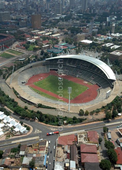 Aerial photograph JOHANNESBURG - The Johannesburg Stadium is in the ...