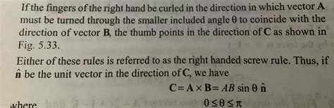 vectors - Is this condition correct for right hand thumb rule? - Mathematics Stack Exchange