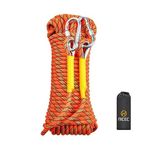 Climbing Rope, Dynamic Rock-Climbing Rope, Escape Rope Climbing Equipment 32ft/64ft/96ft/160ft ...