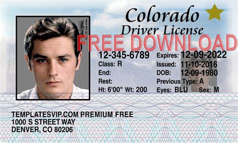 Colorado (CO) – Drivers License PSD Template Download FREE OLD – Templates drivers licenses premium